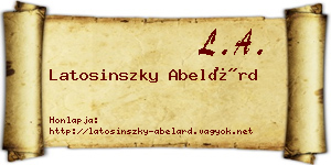 Latosinszky Abelárd névjegykártya